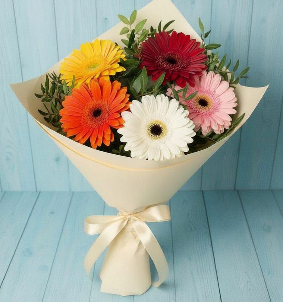 Букет цветов из: Герберы в Старые Атаги