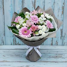 Букет цветов из:  Герберы, Альстромерии и Хризантемы в Старые Атаги