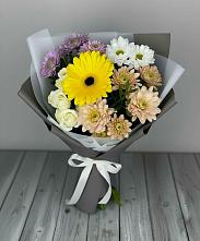 Букет цветов из:  Розы, Герберы и Хризантемы в Старые Атаги