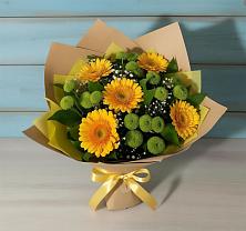 Букет цветов из:  Герберы и Хризантемы в Старые Атаги