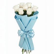 Букет 7 белых роз Проуд в Старые Атаги