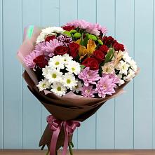 Букет цветов из:  Розы, Хризантемы и Альстромерии в Старые Атаги