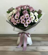 Букет цветов из:  Хризантемы и Розы в Старые Атаги