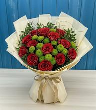 Букет цветов из:  Розы и Хризантемы в Старые Атаги