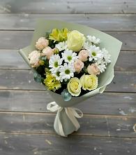 Букет цветов из:  Альстромерии, Розы и Хризантемы в Старые Атаги