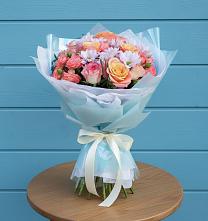 Букет цветов из:  Хризантемы и Розы в Старые Атаги