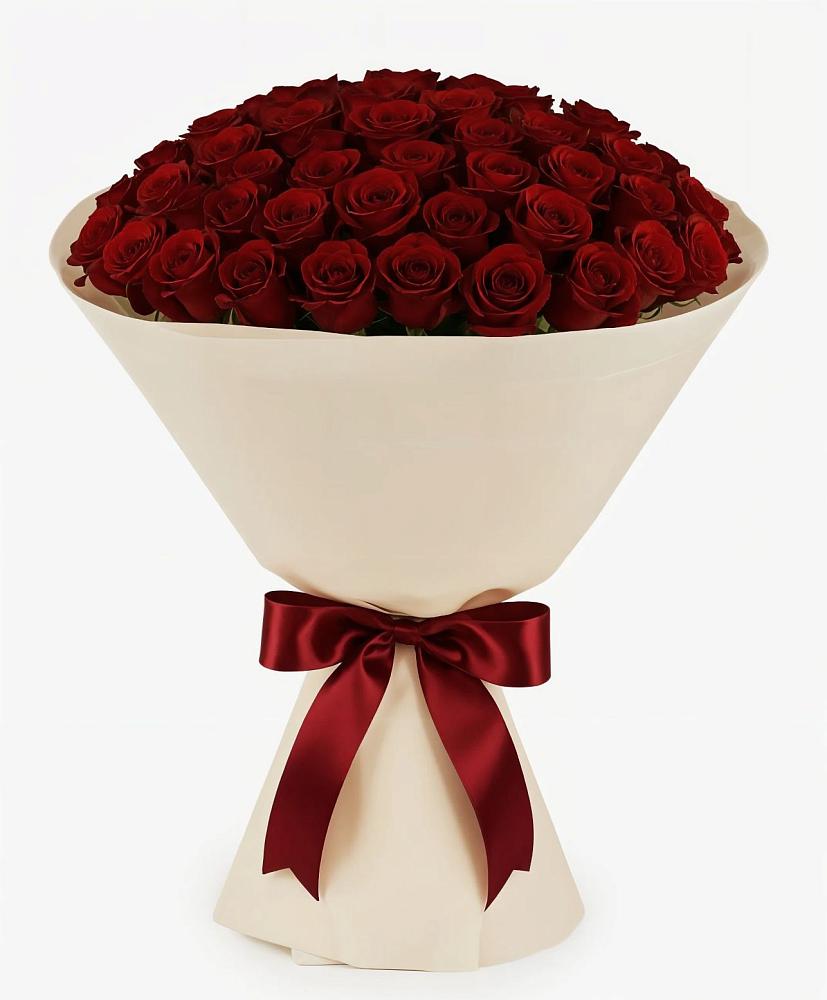 Букет 101 Бордовая роза Блэк Бакарра в Старые Атаги