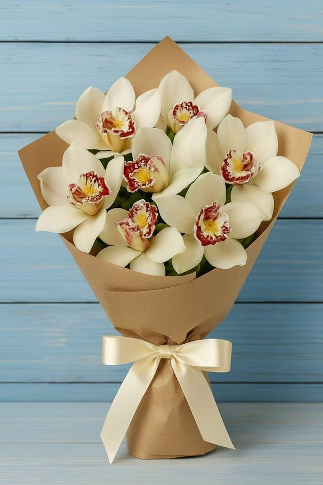 Букет цветов из: Орхидеи и Розы в Старые Атаги