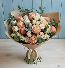Букет цветов из:  Альстромерии и Розы в Старые Атаги