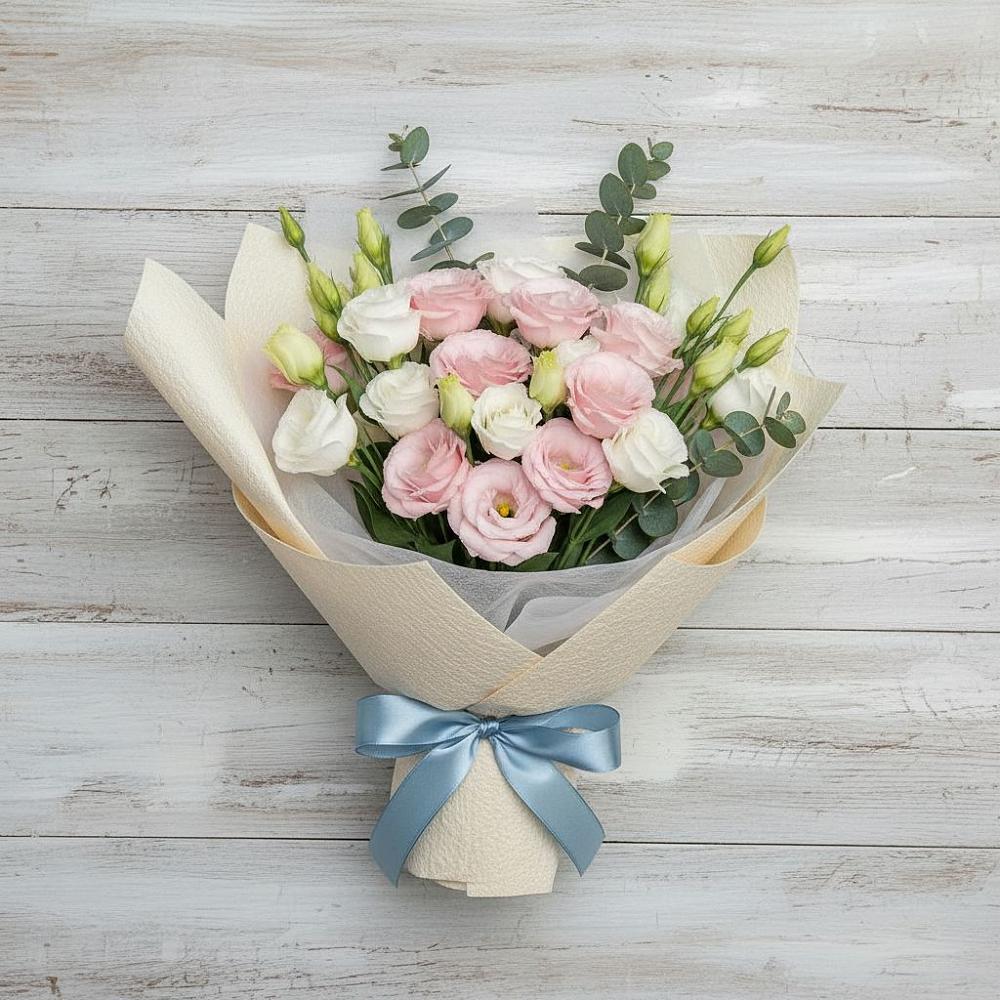 Букет цветов из: Лизиантусы в Старые Атаги